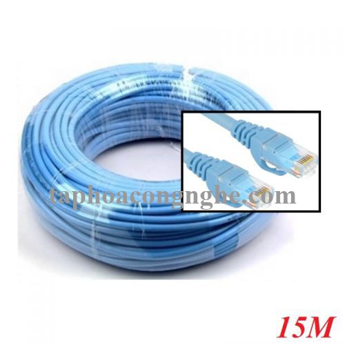 Unitek 95598 Y-C814ABL chuẩn cat6 dây tròn 15M Màu Xanh Cáp Mạng UTP 30095598